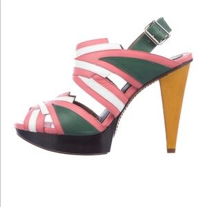 Marni colorblock slingback sandals